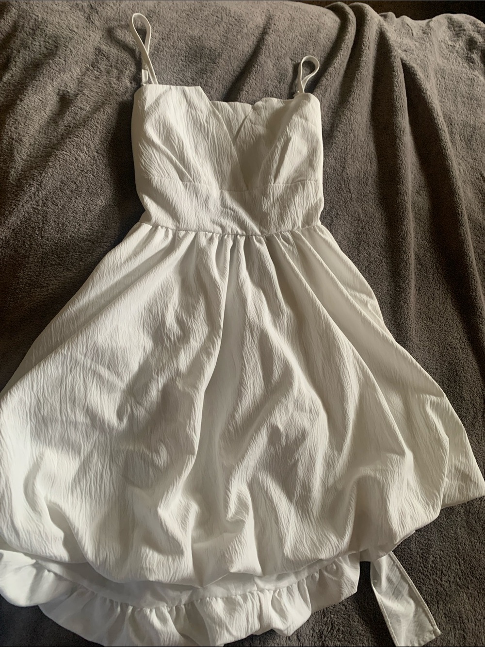 Classic White Spaghetti-Strap Mini Dress